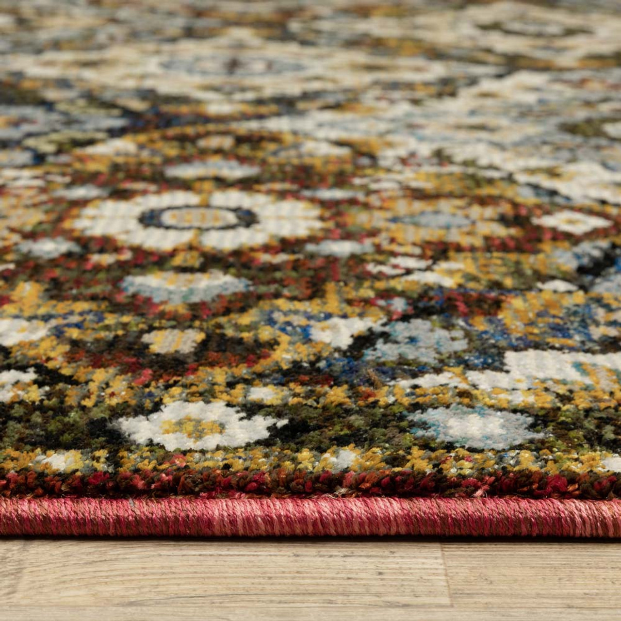 Oriental Weavers Andorra 2408A Red Multi Area Rug Pile
