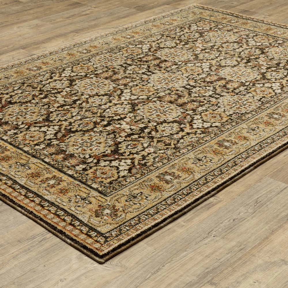Oriental Weavers Andorra 2431A Brown Gold Area Rug | Carpetmart