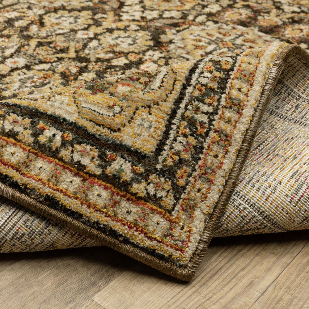 Oriental Weavers Andorra 2431A Brown Gold Area Rug | Carpetmart