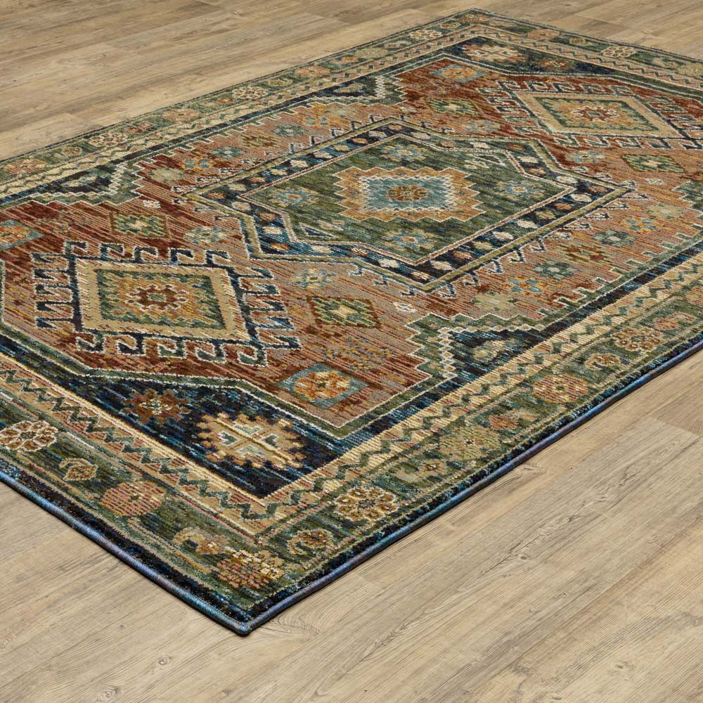 Oriental Weavers Andorra 2442A Blue Multi Area Rug | Carpetmart