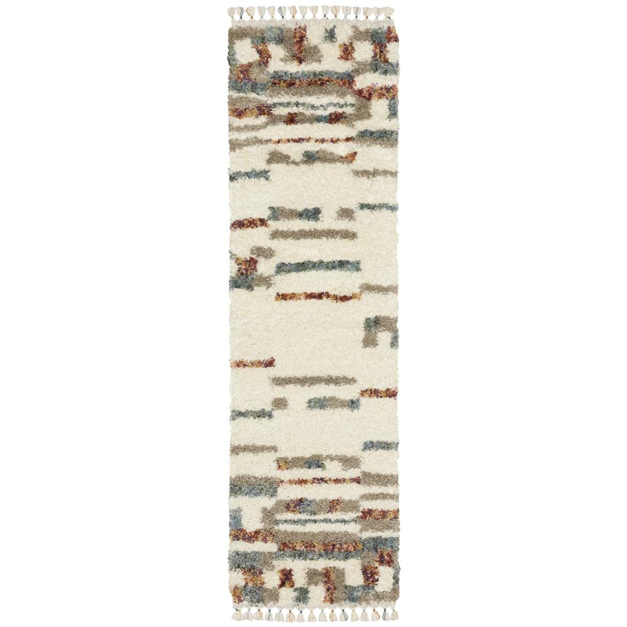 Oriental Weavers Axis AX06A Ivory Multi Runner Area Rug