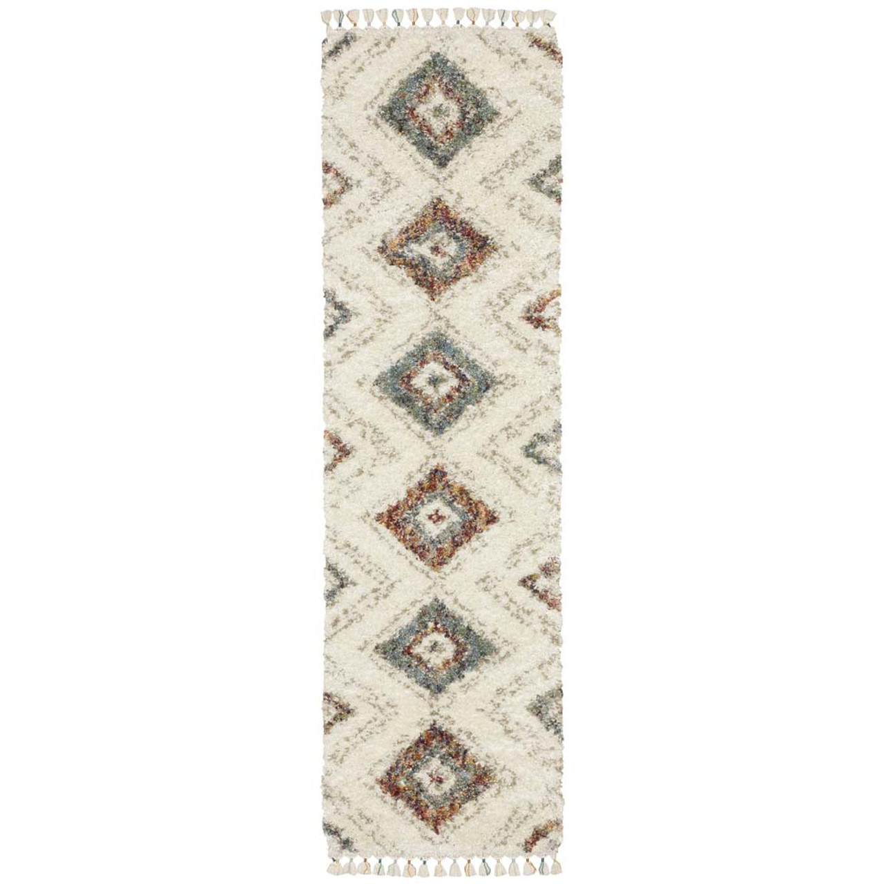 Oriental Weavers Axis AX07A Ivory Multi Runner Area Rug
