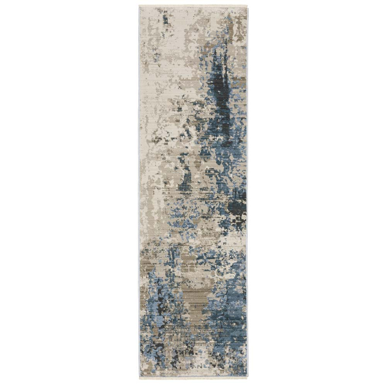 Oriental Weavers Bauer 41L Blue Beige Runner Area Rug