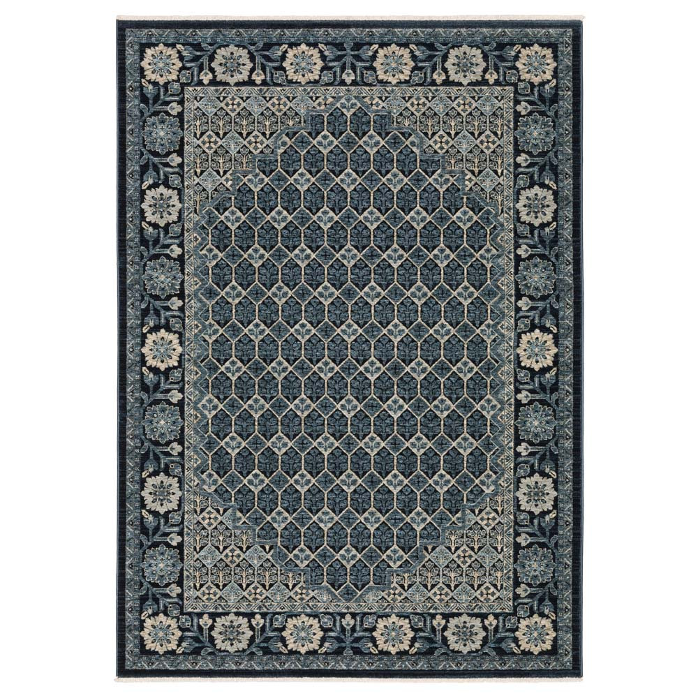 Oriental Weavers Capella CAP03 Blue Ivory Area Rug | Carpetmart