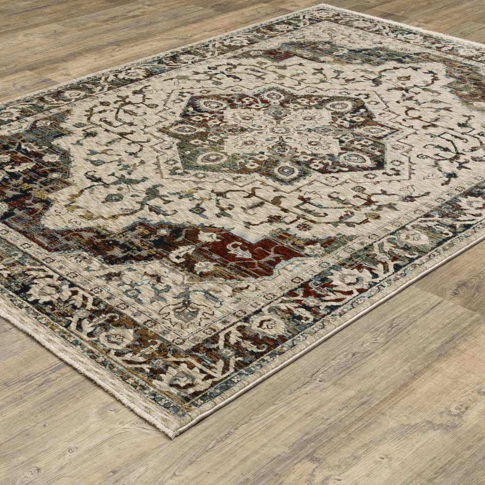 Oriental Weavers Capella CAP12 Beige Multi Area Rug | Carpetmart