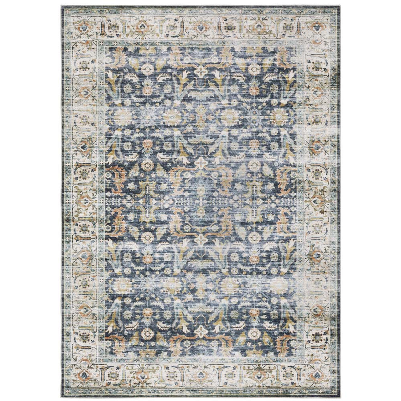 Oriental Weavers Charleston CHA04 Rust Blue Area Rug