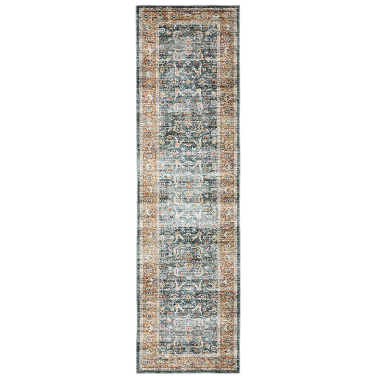 Oriental Weavers Charleston CHA01 Blue Ivory Runner Area Rug