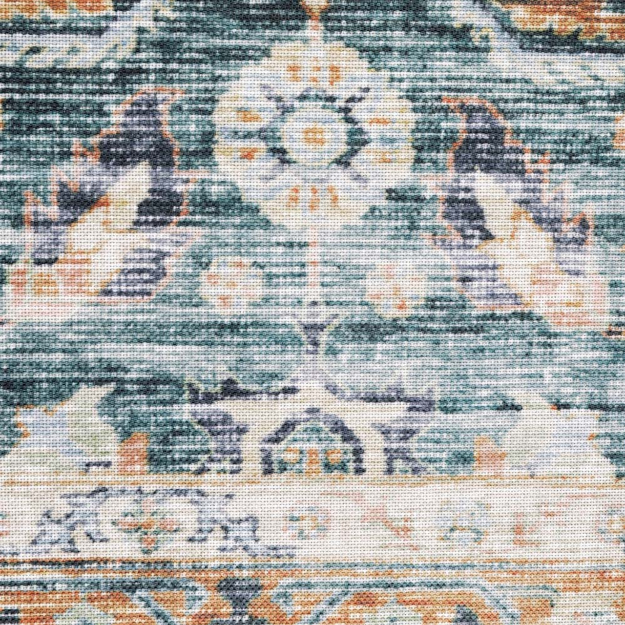 Oriental Weavers Charleston CHA01 Blue Ivory Area Rug Zoom