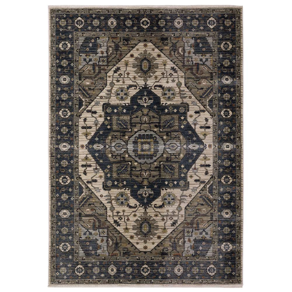 ラグ・カーペット the Apartment blue Lottery Rug sepia Oriental Weavers Eliana ELI05 Blue Brown Area Rug | Carpetmart.com