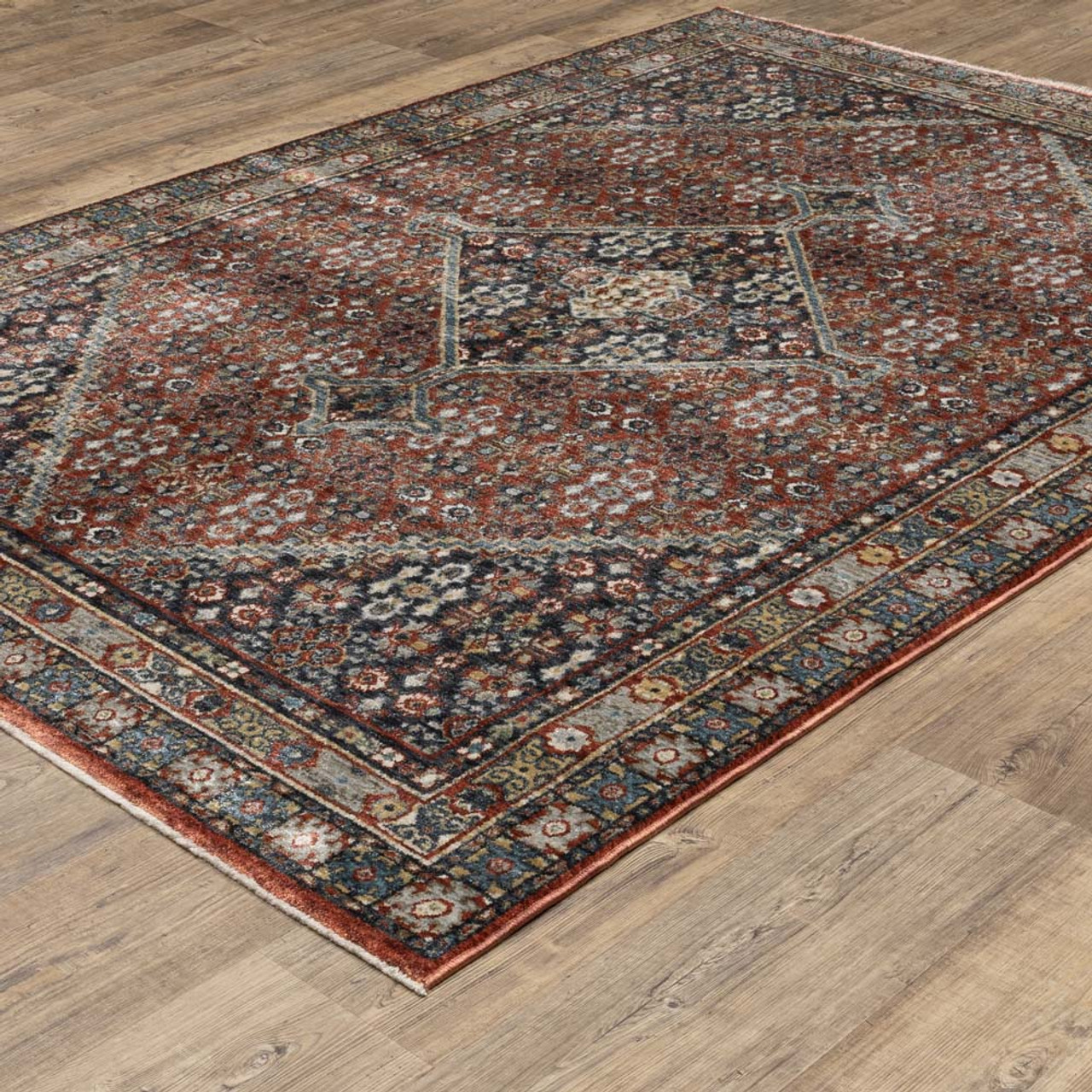 Oriental Weavers Eliana ELI06 Red Multi Area Rug Angle