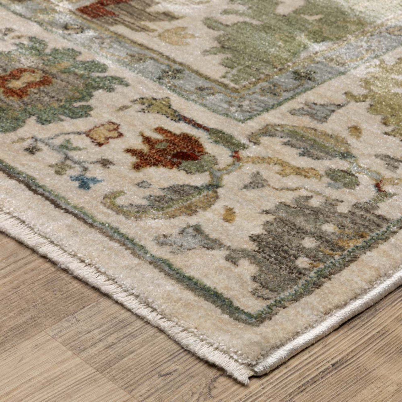 Oriental Weavers Eliana ELI10 Ivory Multi Area Rug Corner