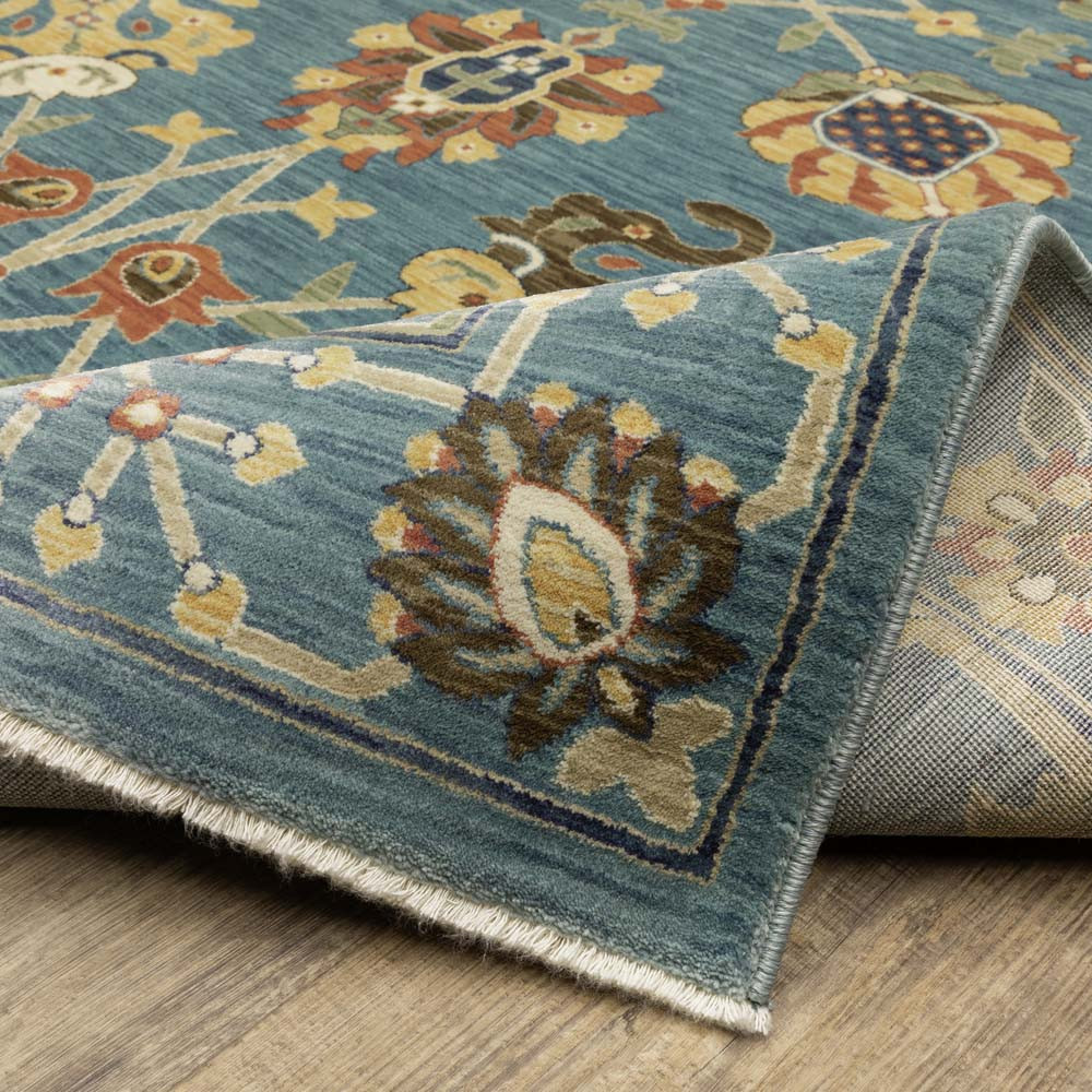 Oriental Weavers Francesca FR01E Blue Multi Area Rug | Carpetmart
