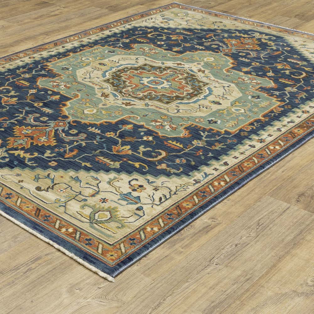 Oriental Weavers Francesca FR09F Blue Multi Area Rug | Carpetmart