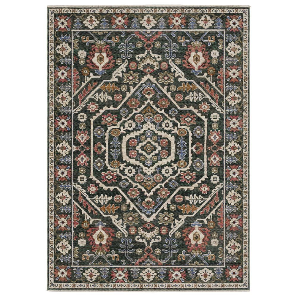 Oriental Weavers Green & Pink Area Rug - Carpet & Tile Mart