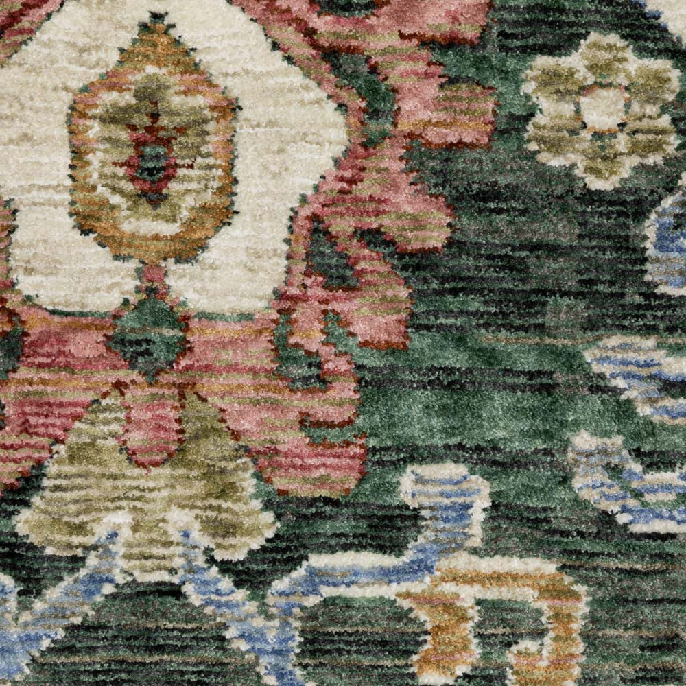 Oriental Weavers Green & Pink Area Rug - Carpet & Tile Mart