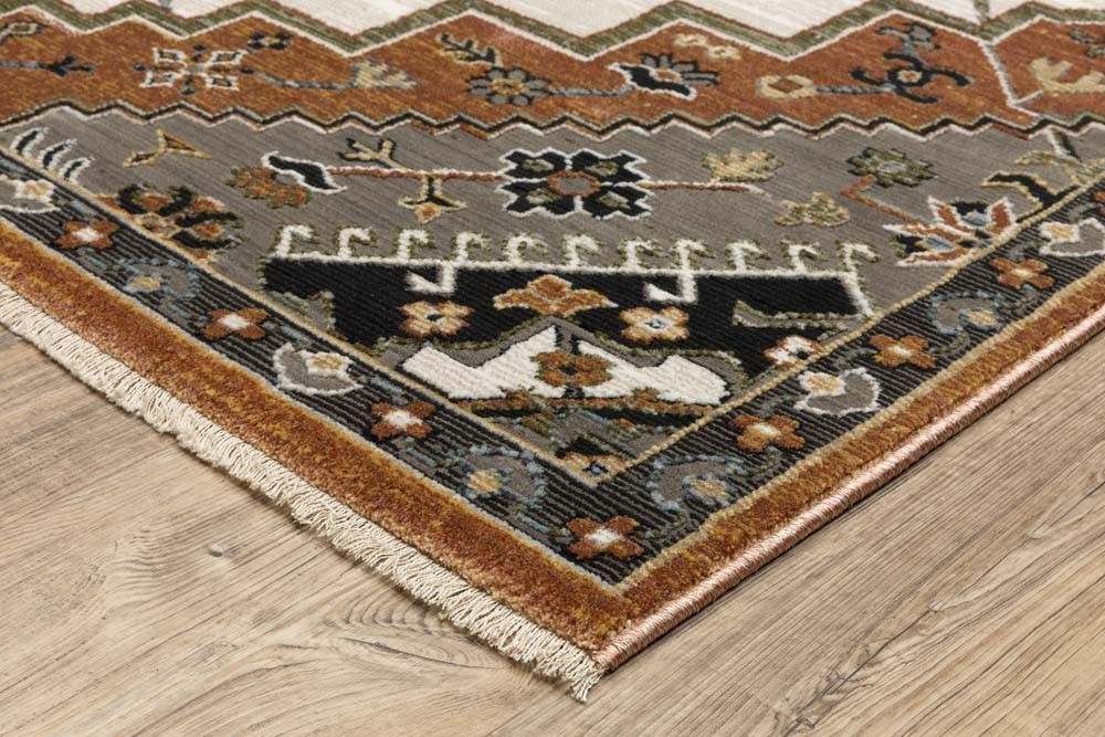 Oriental Weavers Keira KEI03 Rust Ivory Area Rug | Carpetmart.com