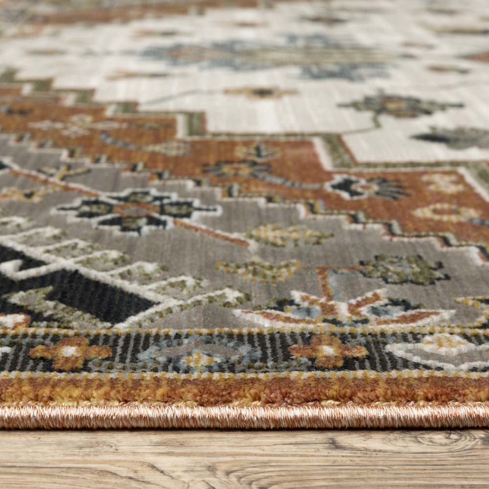 Oriental Weavers Keira KEI03 Rust Ivory Area Rug | Carpetmart.com