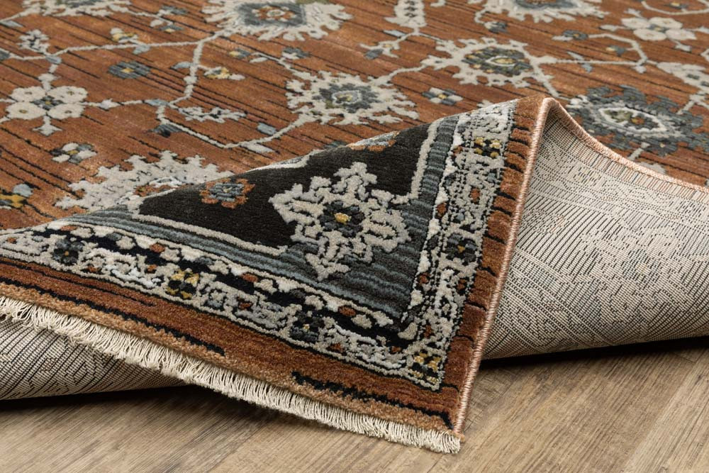 Oriental Weavers Keira KEI05 Rust Grey Area Rug | Carpetmart.com