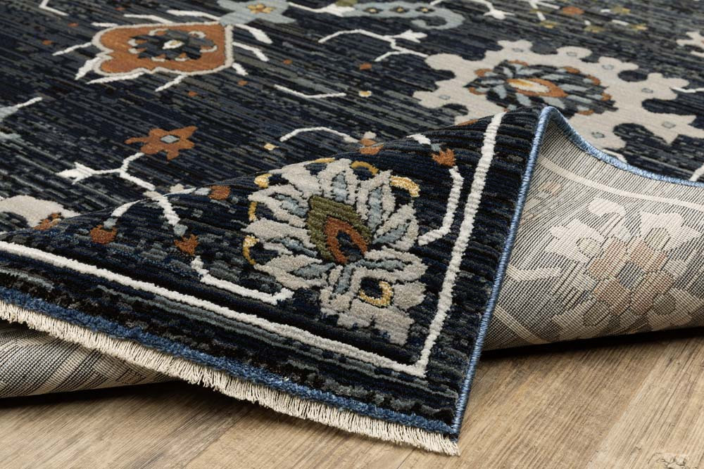 Oriental Weavers Keira KEI08 Blue Rust Area Rug | Carpetmart.com