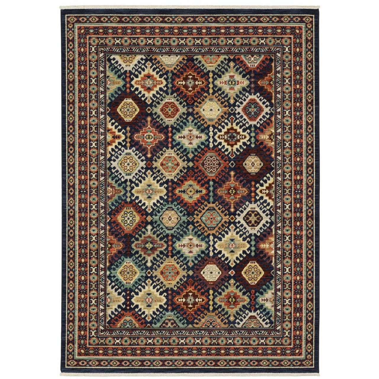 Oriental Weavers Lilihan 3B Navy Multi Area Rug