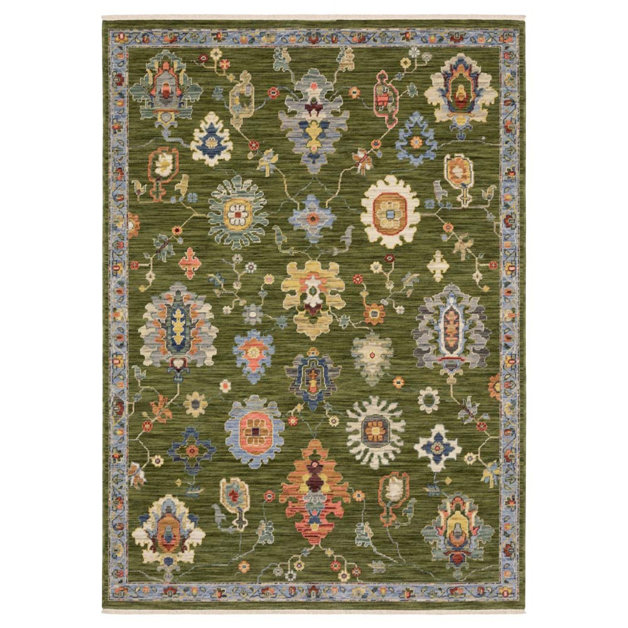 Oriental Weavers Lucca 2863E Green Multi Area Rug