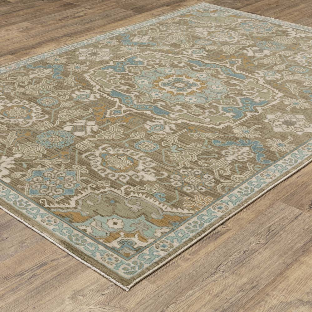 mayuイーストウッド Oriental Weavers Maeve MAE13 Brown Blue Area Rug | Carpetmart.com