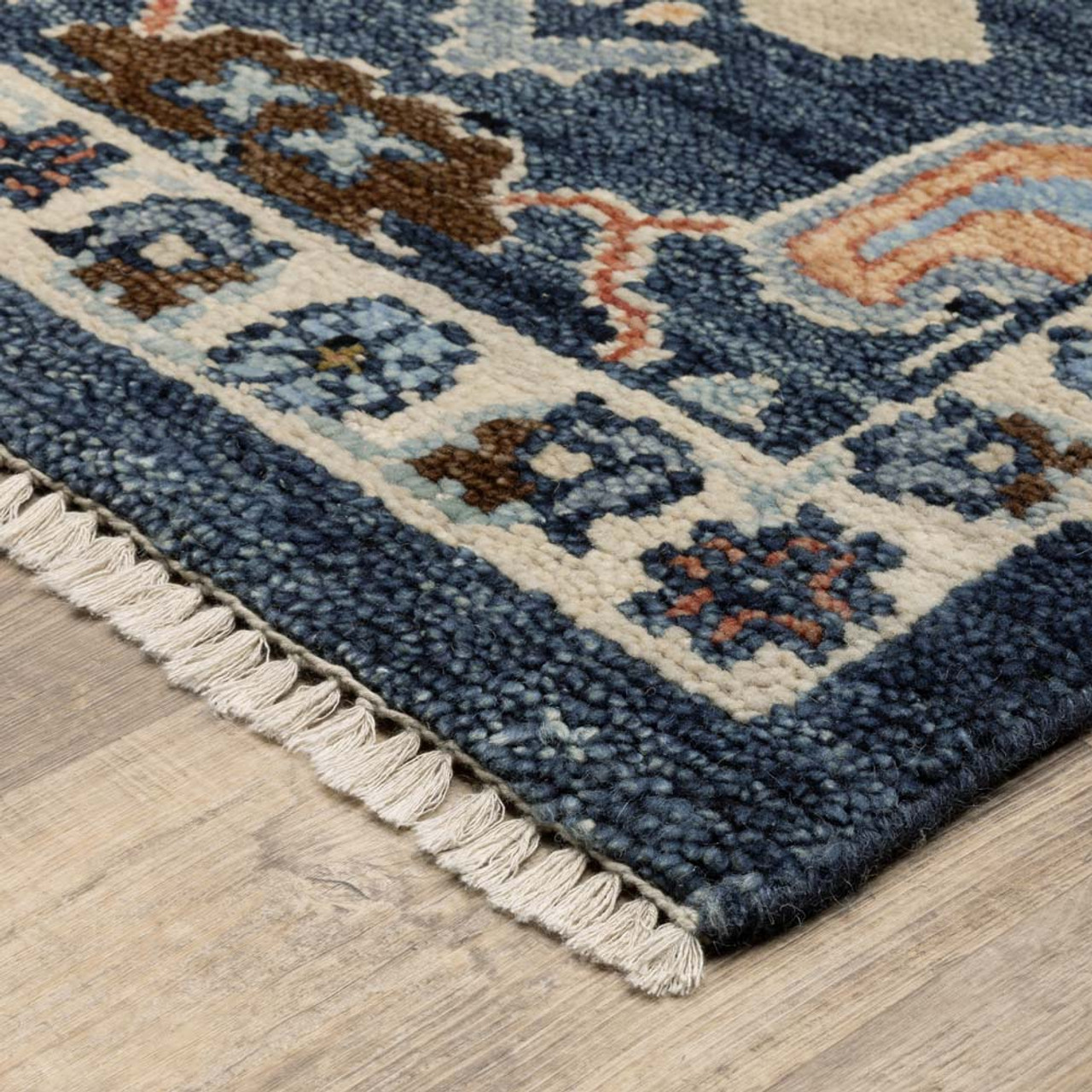 Oriental Weavers Majorca MAJ02 Blue Multi Area Rug Corner