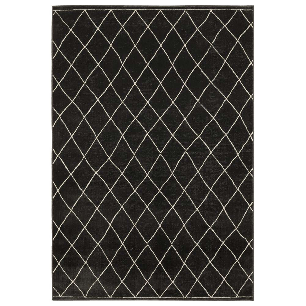Oriental Weavers Raylan RAY12 Black Ivory Area Rug