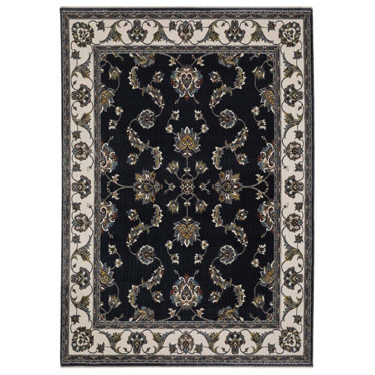 Oriental Weavers Vivian VI01B Navy Ivory Area Rug