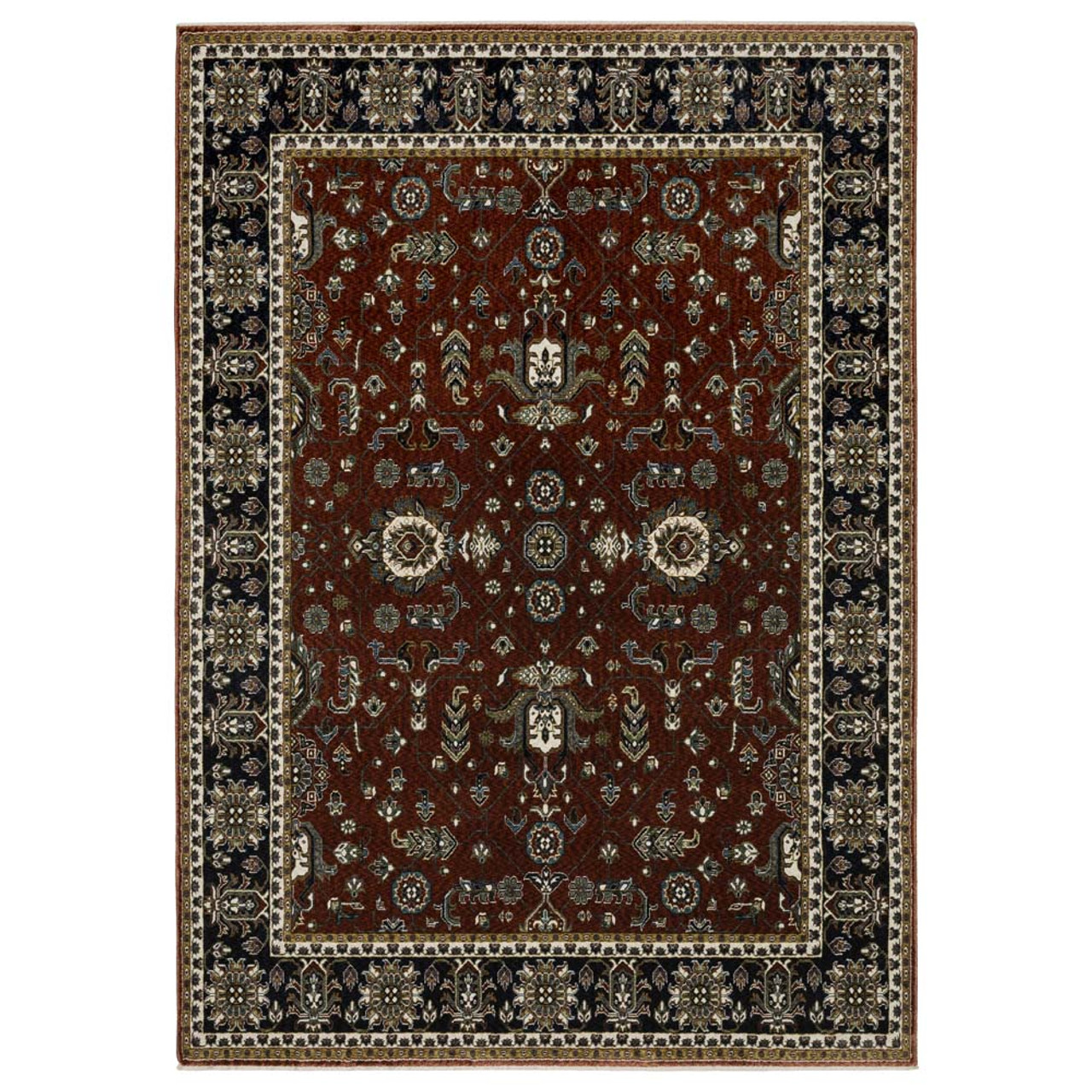 Oriental Weavers Vivian VI05X Red Navy Area Rug