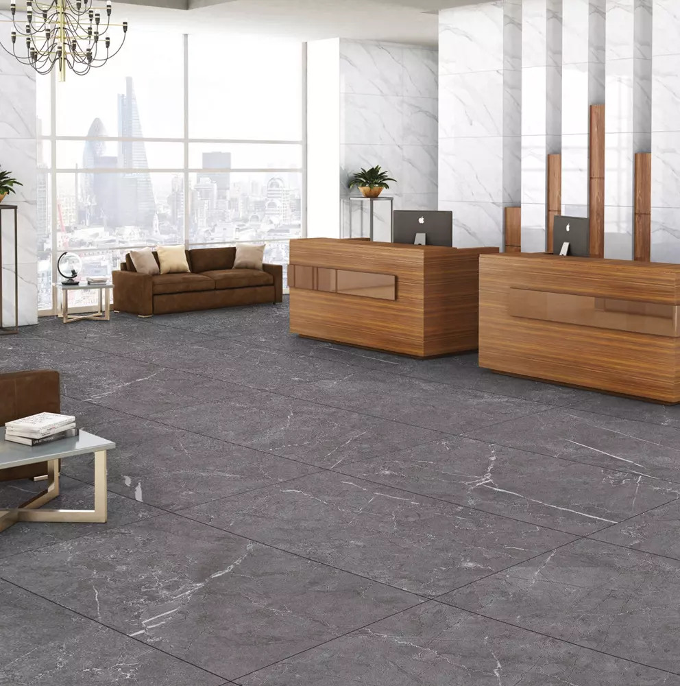 Sundara Lava 24" X 48" Matte Porcelain Tile Room Scene
