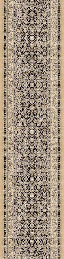 Dynamic Rugs Brilliant 72407-501 Navy 2'2" (26") Wide Hall and Stair Runner