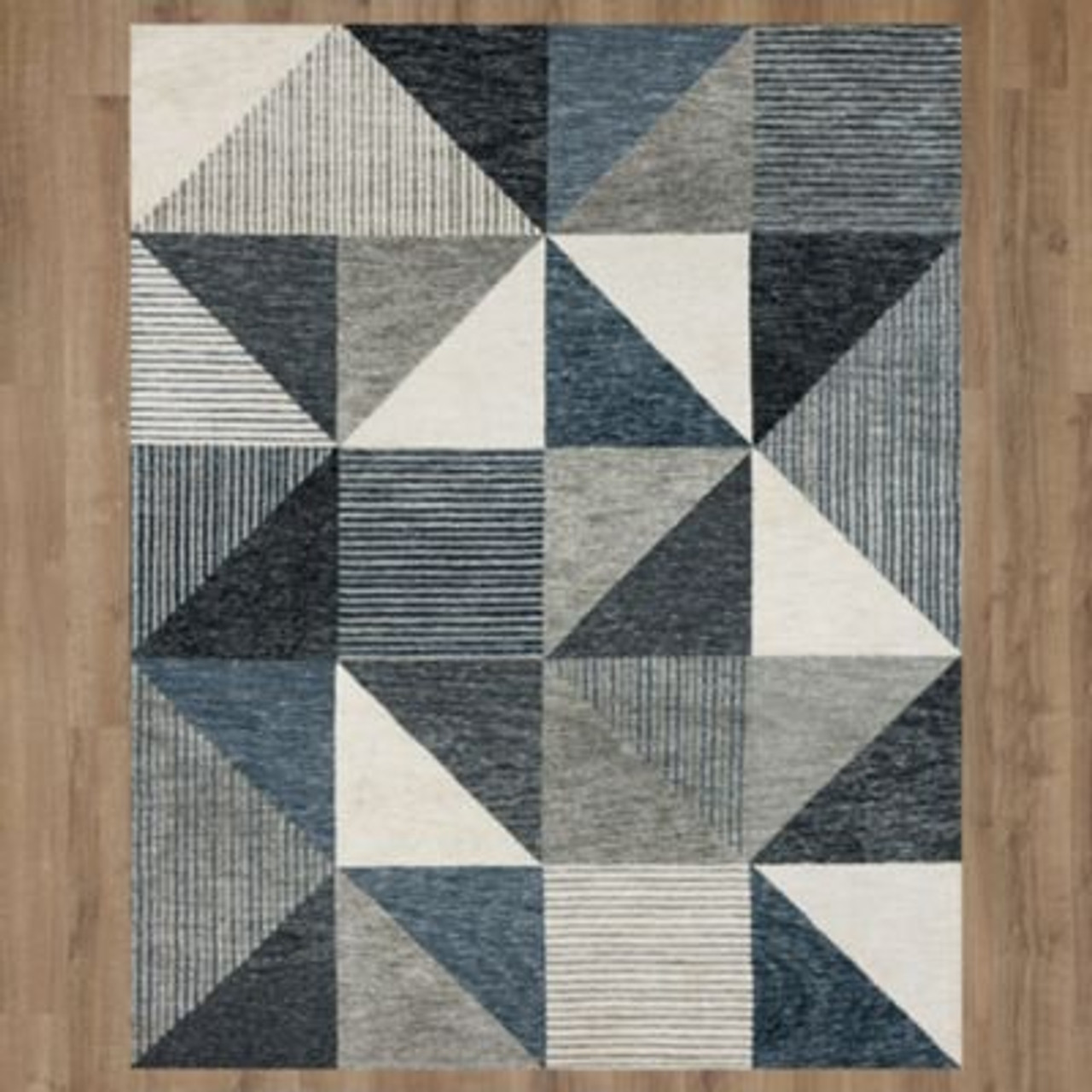 Karastan Bowen Oblique R1147-202 Blue Area Rug By Drew & Jonathan Home main