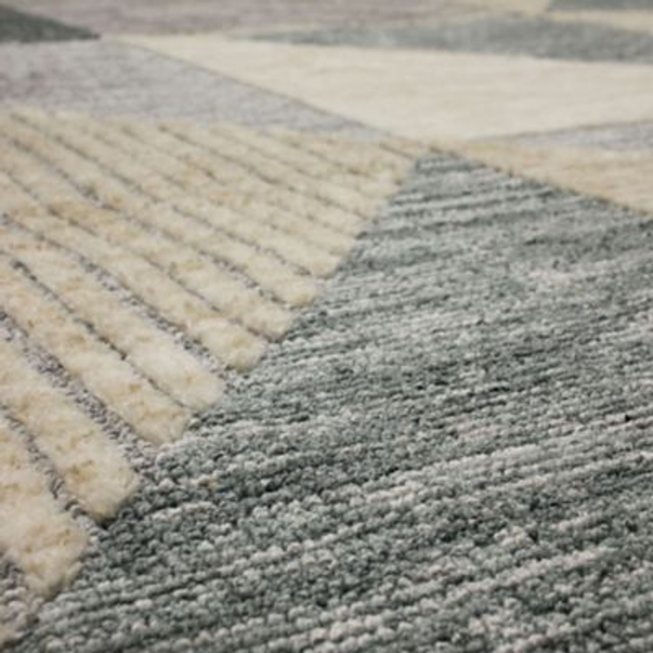 Karastan Bowen Oblique R1147-484 Tan Area Rug By Drew & Jonathan Home detail