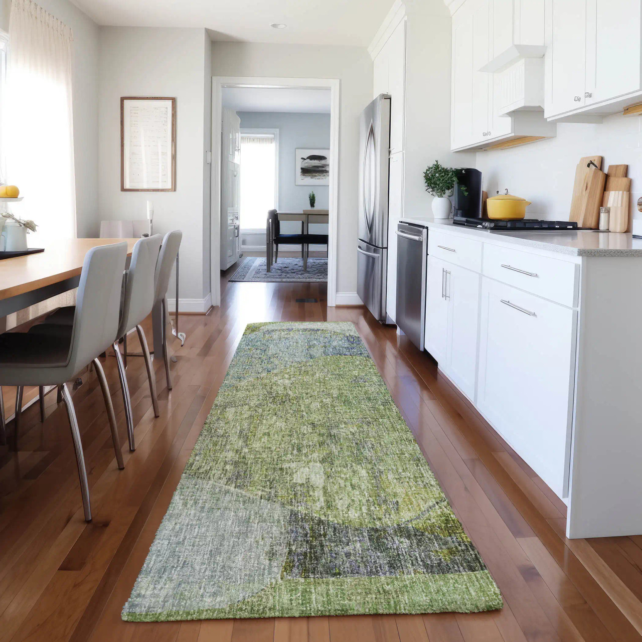 Dalyn Boca BO11 Aloe Area Runner Room Scene