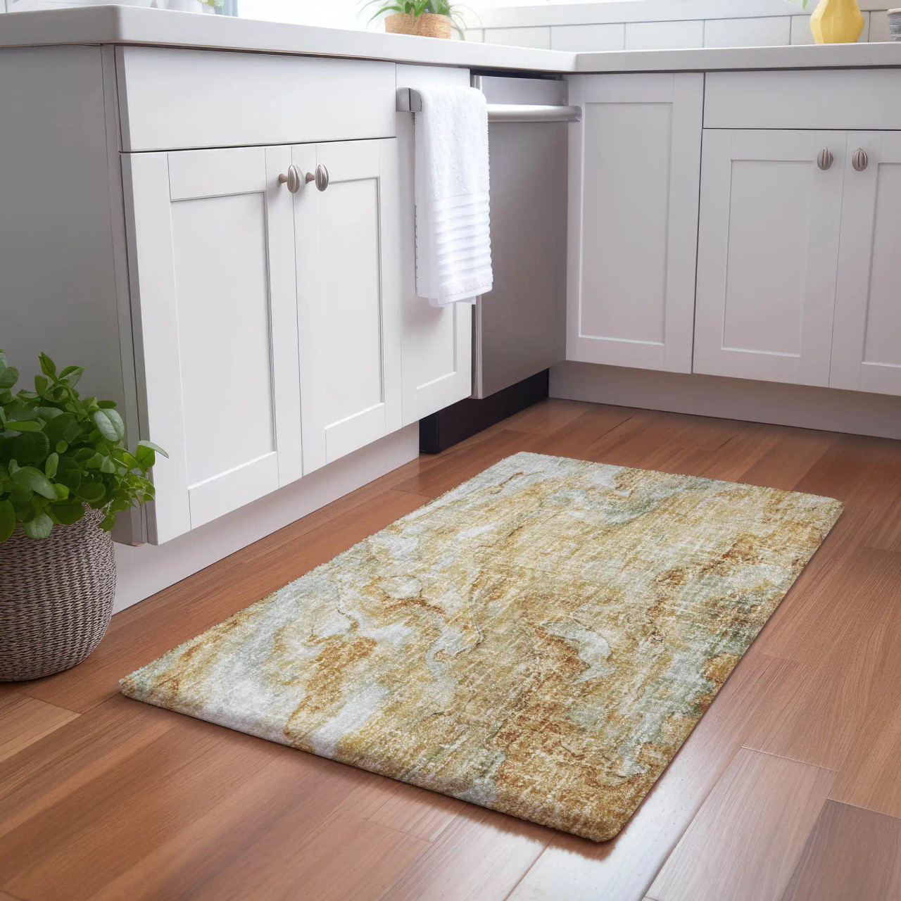 Dalyn Boca BO14 Copper Area Scatter Rug Room Scene