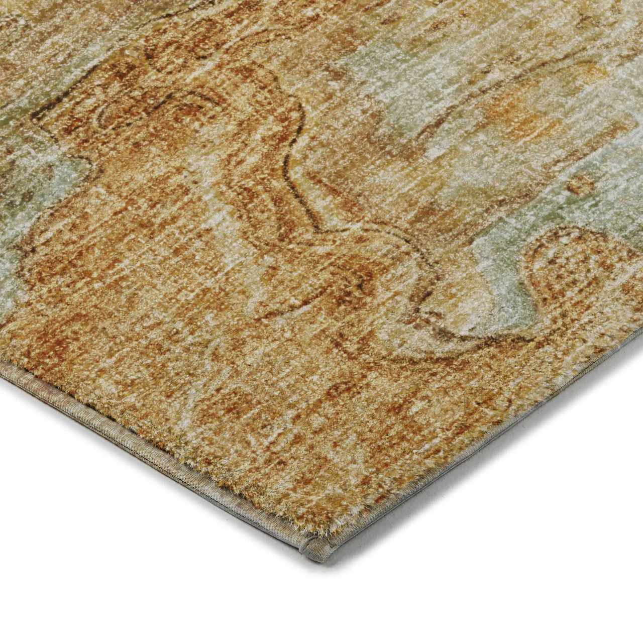 Dalyn Boca BO14 Copper Area Rug Corner