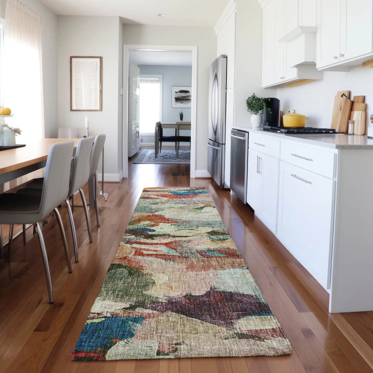 Dalyn Boca BO8 Paprika Area Runner Room Scene