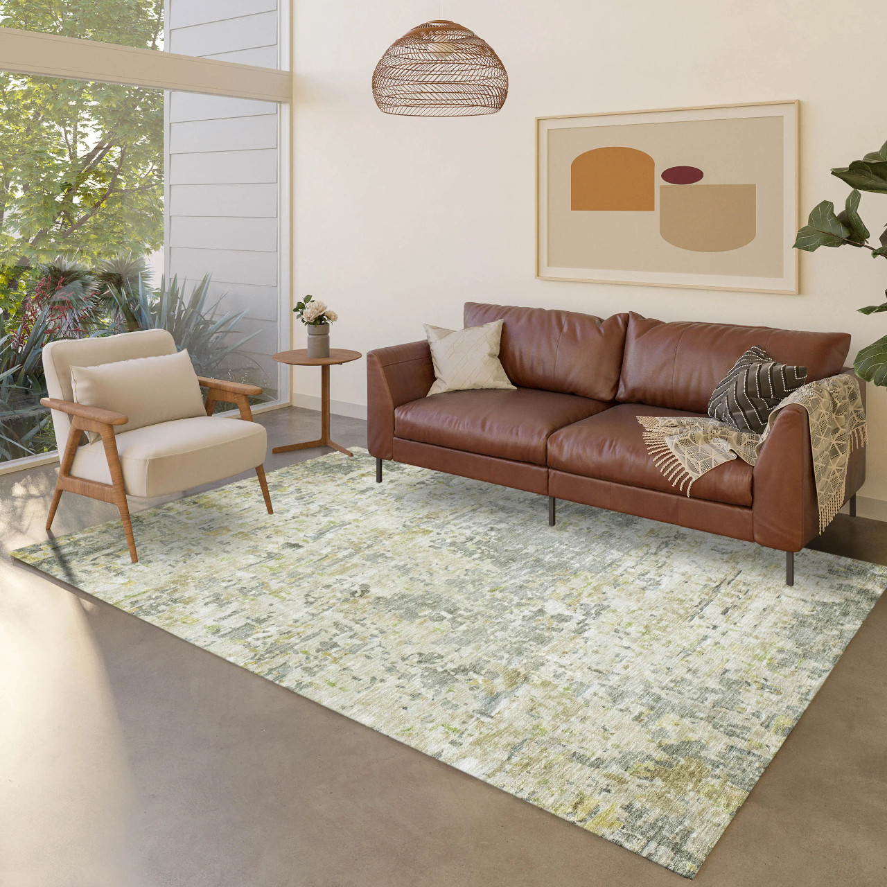 Dalyn Kochi KC6 Sage Area Rug Room Scene
