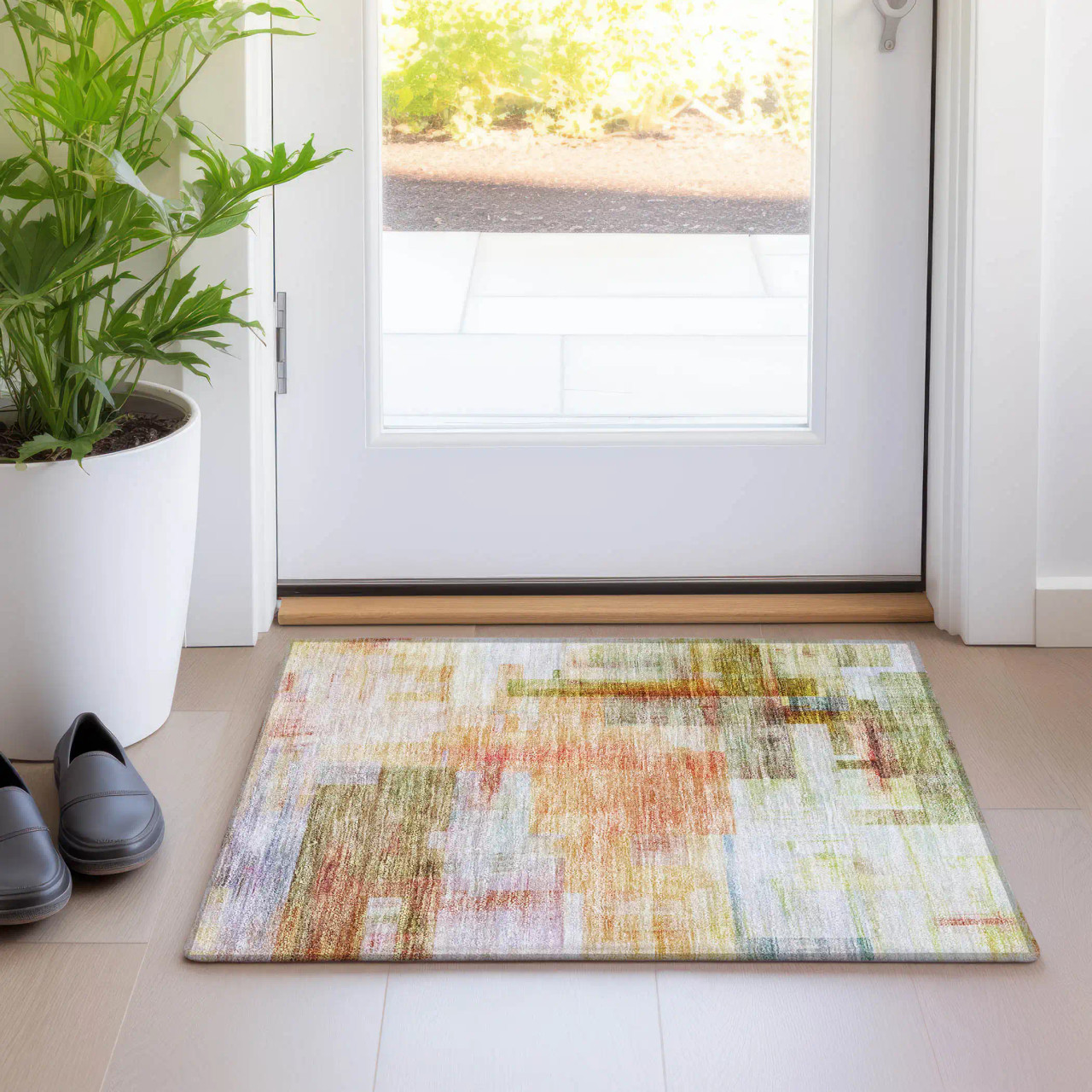 Dalyn Ravenna RN6 Coral Area Scatter Rug Room Scene