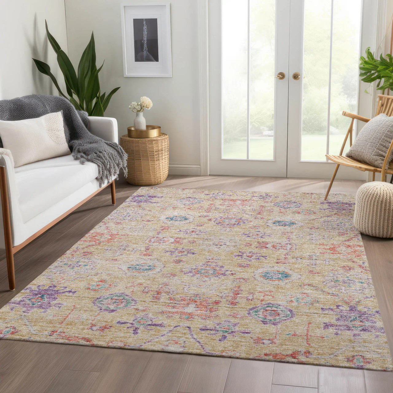 Dalyn Solace SL10 Peach Area Rug Room Scene