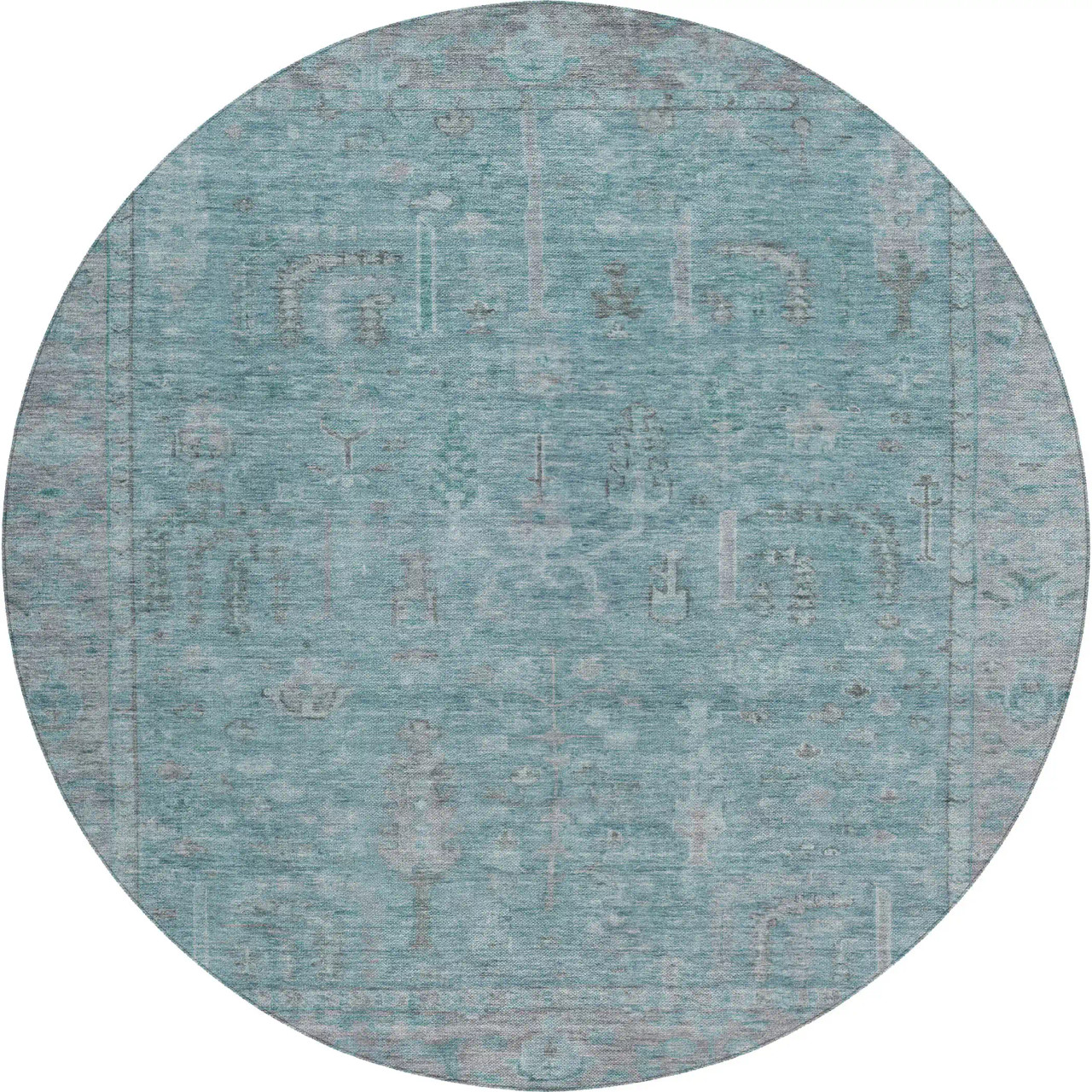 Dalyn Solace SL11 Aqua Area Round Rug