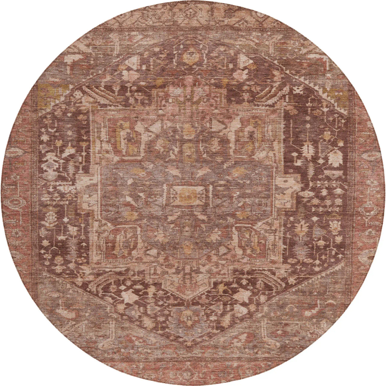 Dalyn Solace SL14 Burgundy Area Round Rug