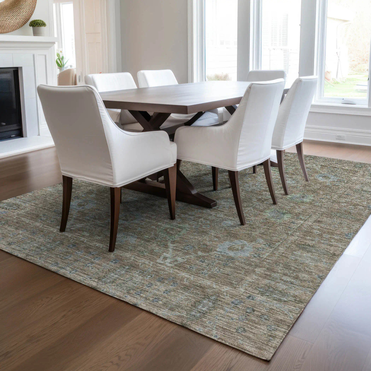 Dalyn Solace SL9 Brown Area Rug Room Scene 2