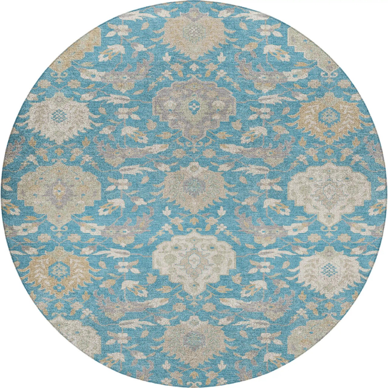 Dalyn Tabrook TB4 Blue Area Round Rug