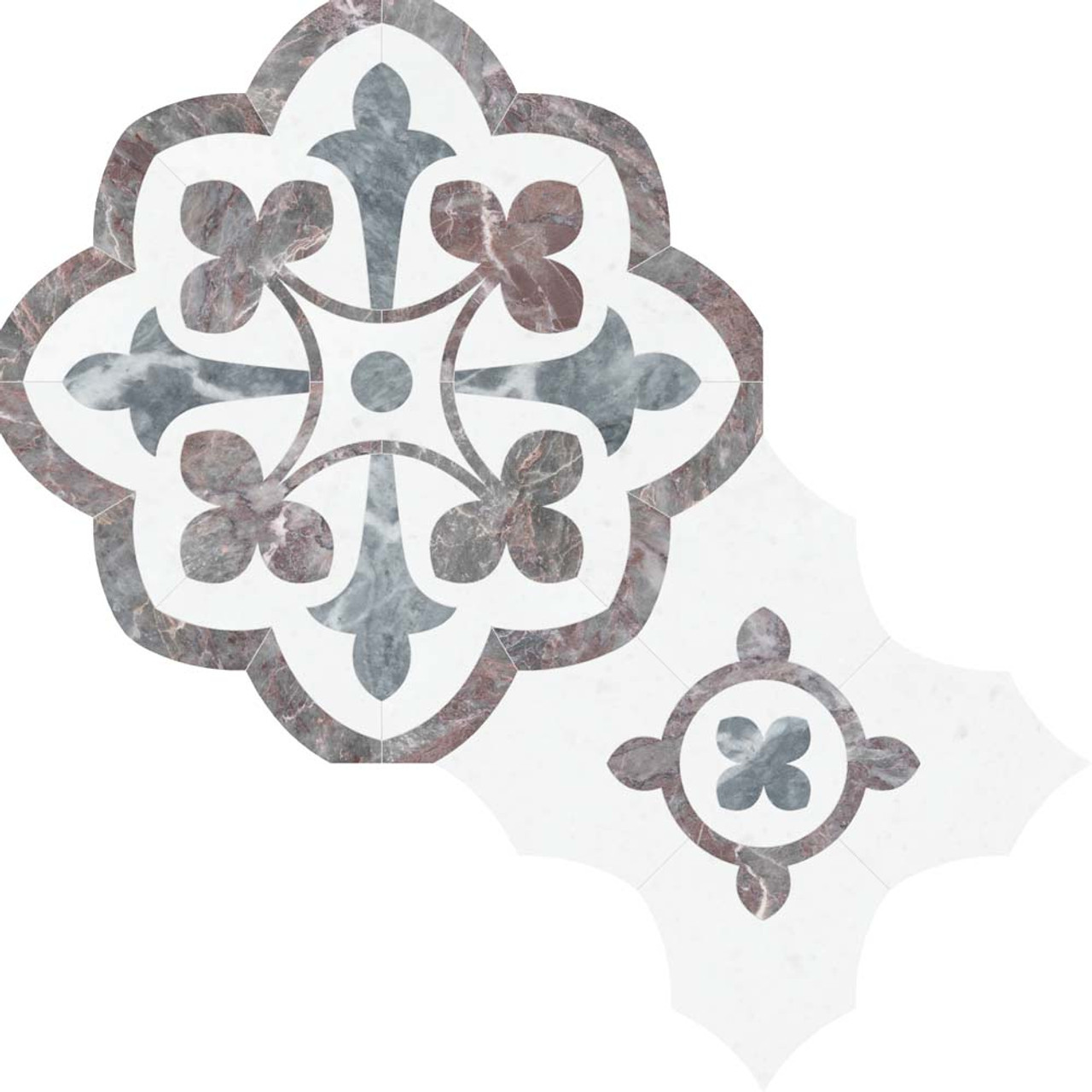 Utopio Fleur 16x16 Mosaic Honed 5001-0411-0 Blush Tile