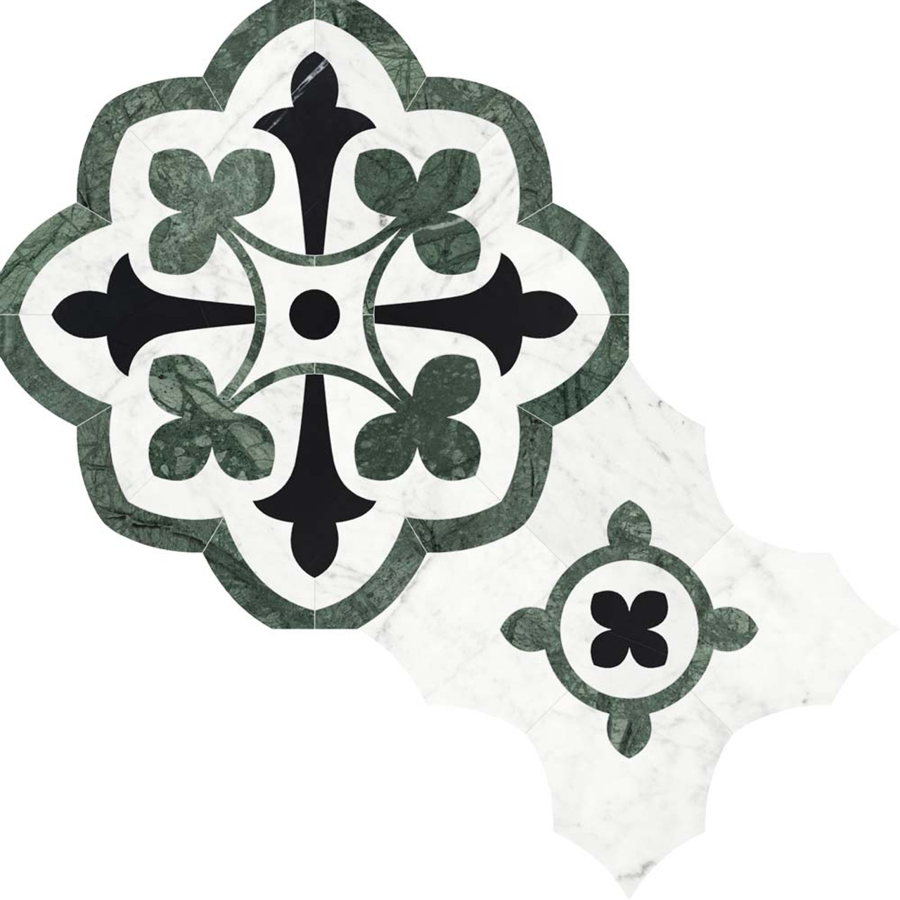 Utopio Fleur 16x16 Mosaic Polished 5001-0412-0 Pine Tile