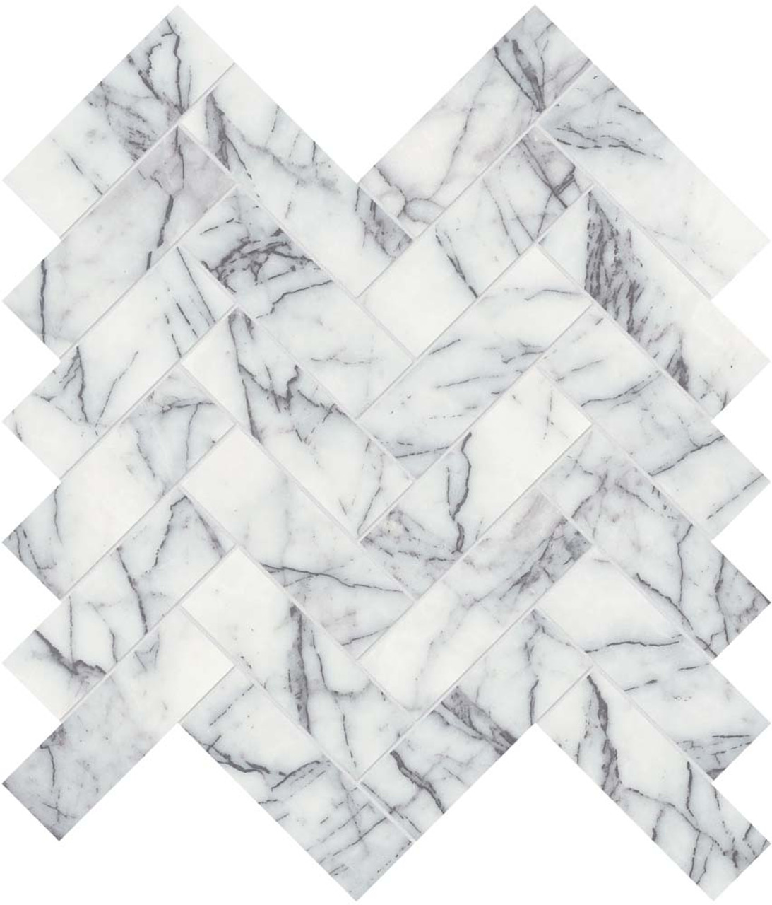 Marble 1X4 Herringbone Mosaic Honed 5001-0330-0 Lilac Volta Tile