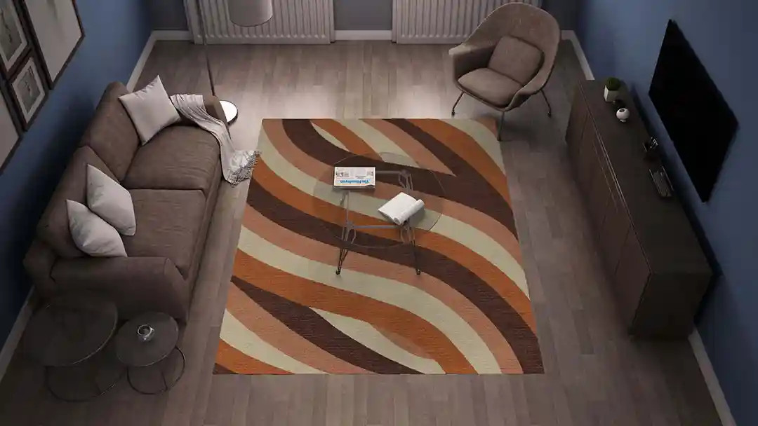 Dalyn Integra In268 Cascade Caramel Area Rug Room Scene