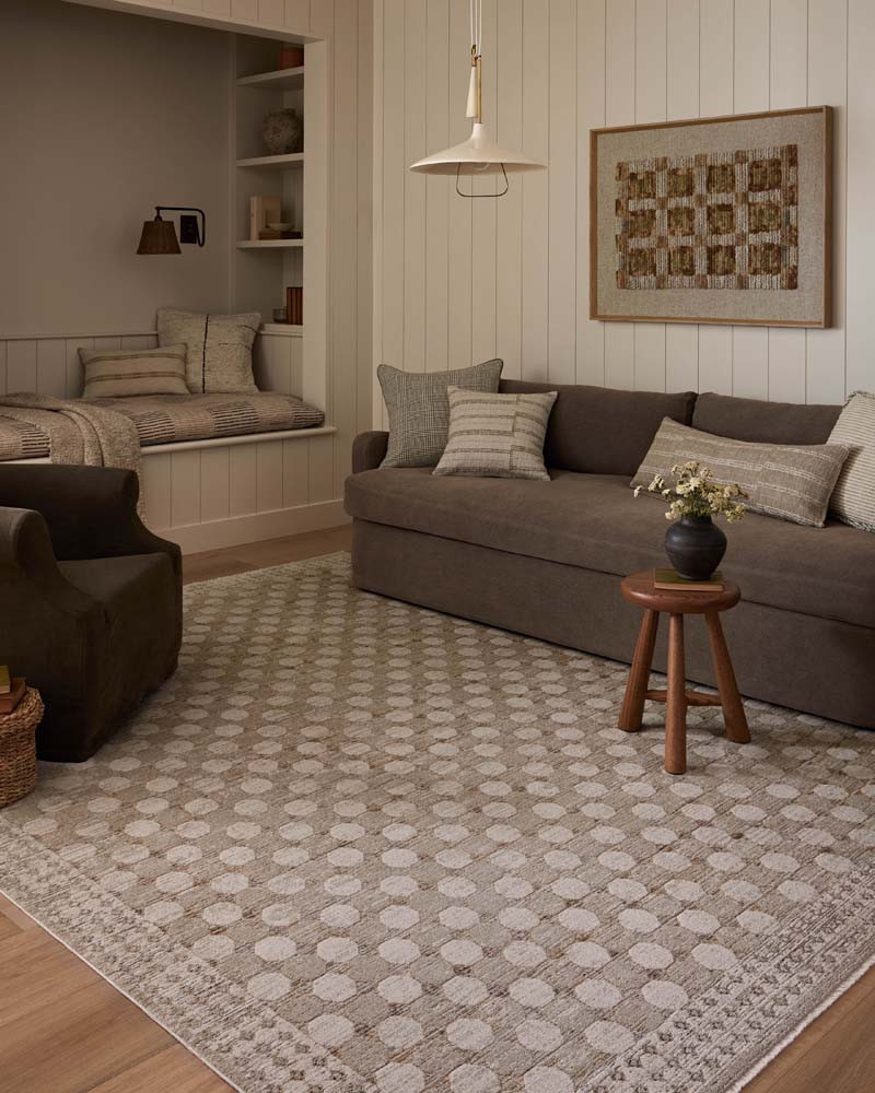 Cali CIL-01 Taupe Natural Area Rug - Amber Lewis x Loloi Room Scene